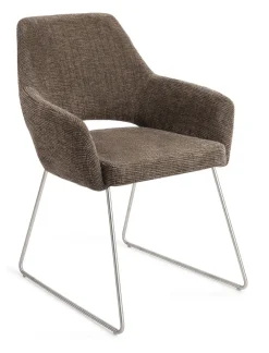 Jesper Home Beige Eetkamerstoelen|Eetkamerstoelen Met Armleuning|Eetkamerstoel Yanai Slide Steel