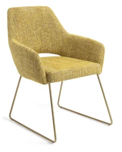 Jesper Home Beige Eetkamerstoelen|Eetkamerstoelen Met Armleuning|Eetkamerstoel Yanai Slide Gold