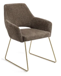 Jesper Home Beige Eetkamerstoelen|Eetkamerstoelen Met Armleuning|Eetkamerstoel Yanai Slide Gold