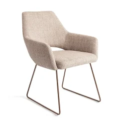 Jesper Home Beige Eetkamerstoelen|Eetkamerstoelen Met Armleuning|Eetkamerstoel Yanai Slide Rose Gold