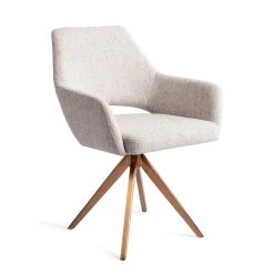 Jesper Home Beige Eetkamerstoelen|Draaibare Eetkamerstoelen|Eetkamerstoel Yanai Turn Rose Gold, Draaibaar