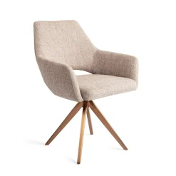 Jesper Home Beige Eetkamerstoelen|Draaibare Eetkamerstoelen|Eetkamerstoel Yanai Turn Rose Gold, Draaibaar