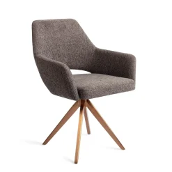 Jesper Home Beige Eetkamerstoelen|Draaibare Eetkamerstoelen|Eetkamerstoel Yanai Turn Rose Gold, Draaibaar