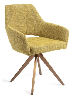 Jesper Home Beige Eetkamerstoelen|Draaibare Eetkamerstoelen|Eetkamerstoel Yanai Turn Rose Gold, Draaibaar