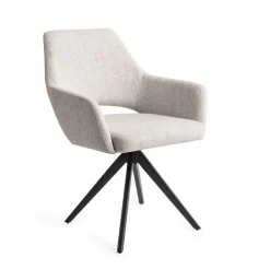 Jesper Home Beige Eetkamerstoelen|Draaibare Eetkamerstoelen|Eetkamerstoel Yanai Turn Black, Draaibaar