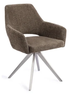 Jesper Home Beige Eetkamerstoelen|Draaibare Eetkamerstoelen|Eetkamerstoel Yanai Turn Steel, Draaibaar