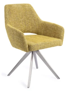 Jesper Home Beige Eetkamerstoelen|Draaibare Eetkamerstoelen|Eetkamerstoel Yanai Turn Steel, Draaibaar