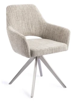 Jesper Home Beige Eetkamerstoelen|Draaibare Eetkamerstoelen|Eetkamerstoel Yanai Turn Steel, Draaibaar
