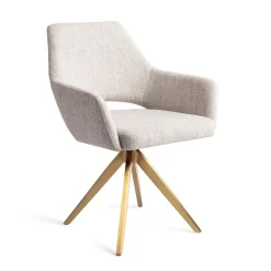 Jesper Home Beige Eetkamerstoelen|Draaibare Eetkamerstoelen|Eetkamerstoel Yanai Turn Gold, Draaibaar