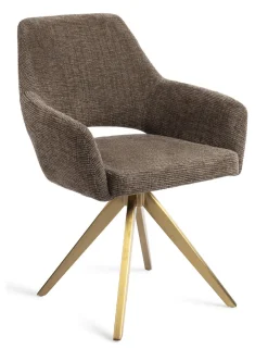 Jesper Home Beige Eetkamerstoelen|Draaibare Eetkamerstoelen|Eetkamerstoel Yanai Turn Gold, Draaibaar