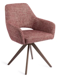 Jesper Home Beige Eetkamerstoelen|Draaibare Eetkamerstoelen|Eetkamerstoel Yanai Turn Brown