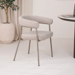 By-Boo Beige Eetkamerstoelen|Eetkamerstoelen Met Armleuning|Eetkamerstoel Yovi