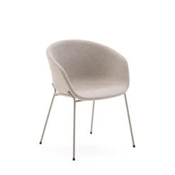 Kave Home Beige Eetkamerstoelen|Eetkamerstoelen Met Armleuning|Eetkamerstoel Yvette kleur Beige