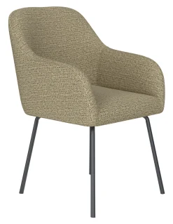 ZILT Eetkamerstoelen Met Armleuning|Eetkamerstoel Zakary Geweven stof