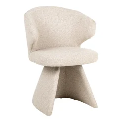 Richmond Interiors Beige Eetkamerstoelen|Eetkamerstoelen Met Armleuning|Eetkamerstoel Zenith Bouclé, kleur Crème
