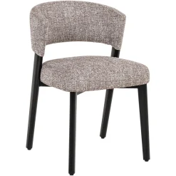 Richmond Interiors Eetkamerstoelen Zonder Armleuning|Eetkamerstoel Zeno Tweed stof, kleur Earth Ecru