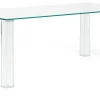 Kave Home Rechte Eettafel|Eettafel Adularia Glas, kleur Transparant