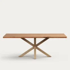 Kave Home Rechte Eettafel|Eettafel Argo Acaciahout, 220 x 100cm, kleur Naturel