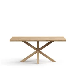 Kave Home Rechte Eettafel|Eettafel Argo Gebleekt Eikenfineer, 180 x 100cm, kleur Naturel Wit