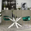 Kave Home Rechte Eettafel|Eettafel Argo kleur Wit/Glas