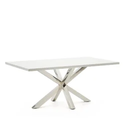 Kave Home Rechte Eettafel|Eettafel Argo Melamine, 180 x 100cm, kleur Wit