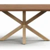 Kave Home Rechte Eettafel|Eettafel Argo Verouderd Eikenfineer, 220 x 100cm, kleur Naturel