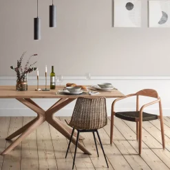 Kave Home Rechte Eettafel|Eettafel Armande Licht Eiken Wit