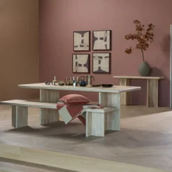 WOOOD Rechte Eettafel|Eettafel Ato Mangohout Naturel