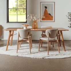 Tower Living Rechte Eettafel|Eettafel Aura Acaciahout, kleur Naturel