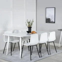 Nohr Rechte Eettafel|Eettafel Austina MDF, kleur Wit