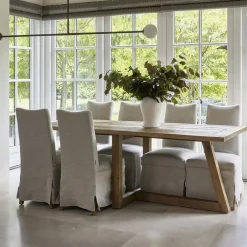 Rivièra Maison Uitschuifbare Eettafel|Rechte Eettafel|Eettafel Bali Essenhout