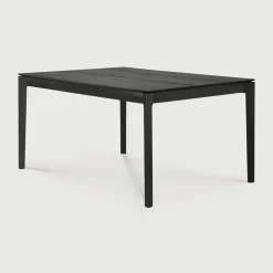 Ethnicraft Rechte Eettafel|Eettafel Bok Gevernist Eikenhout, kleur Zwart