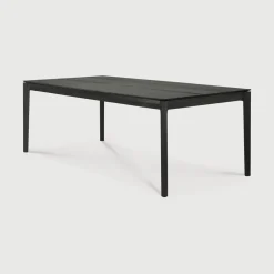 Ethnicraft Rechte Eettafel|Eettafel Bok Gevernist Eikenhout, kleur Zwart