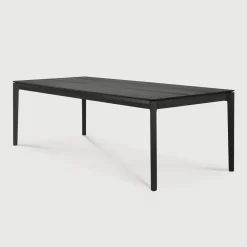 Ethnicraft Rechte Eettafel|Eettafel Bok Gevernist Eikenhout, kleur Zwart