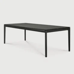 Ethnicraft Rechte Eettafel|Eettafel Bok Gevernist Eikenhout, kleur Zwart