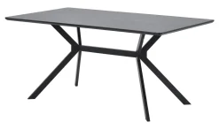 WOOOD Rechte Eettafel|Eettafel Bruno Zwart