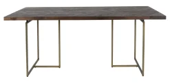Dutchbone Rechte Eettafel|Eettafel Class Antique Brass Hout