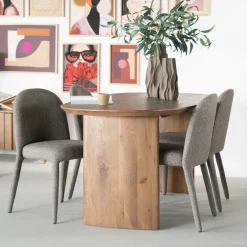 Eleonora Ovale Eettafel|Eettafel Dex Eiken, kleur Bruin