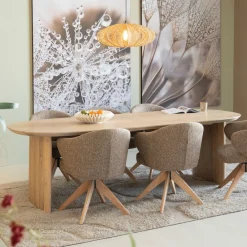 Eleonora Ovale Eettafel|Eettafel Dex Eiken, kleur Naturel
