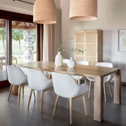 Kave Home Rechte Eettafel|Eettafel Deyanira Eiken