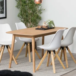 Bendt Rechte Eettafel|Eettafel Ebbe kleur Naturel Eiken