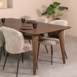 LABEL51 Rechte Eettafel|Eettafel Fly Mangohout Espresso