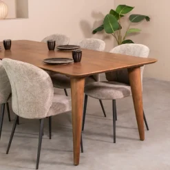 LABEL51 Rechte Eettafel|Eettafel Fly Nature Smooth Mangohout