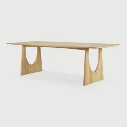 Ethnicraft Rechte Eettafel|Eettafel Geometric Geolied Eikenhout, kleur Naturel