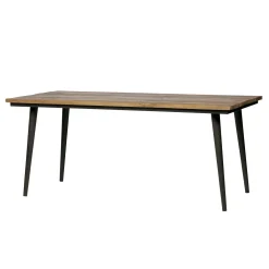 WOOOD Rechte Eettafel|Eettafel Guild Iepenhout Zwart