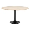 Richmond Interiors Travertin Eettafel|Ronde Eettafel|Eettafel Hampton Travertin,140cm