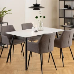 Bendt Rechte Eettafel|Eettafel Ib Keramiek, 140 x 80cm