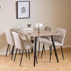 Bendt Rechte Eettafel|Eettafel Ib Keramiek, 140 x 80cm