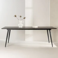 Nohr Rechte Eettafel|Eettafel Jolean Donker MDF, 220 x 100cm Bruin