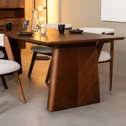 LABEL51 Rechte Eettafel|Eettafel Jule Eiken Walnoot